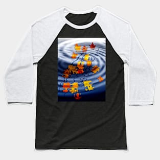 Autumn Leaves on the Water Baseball T-Shirt